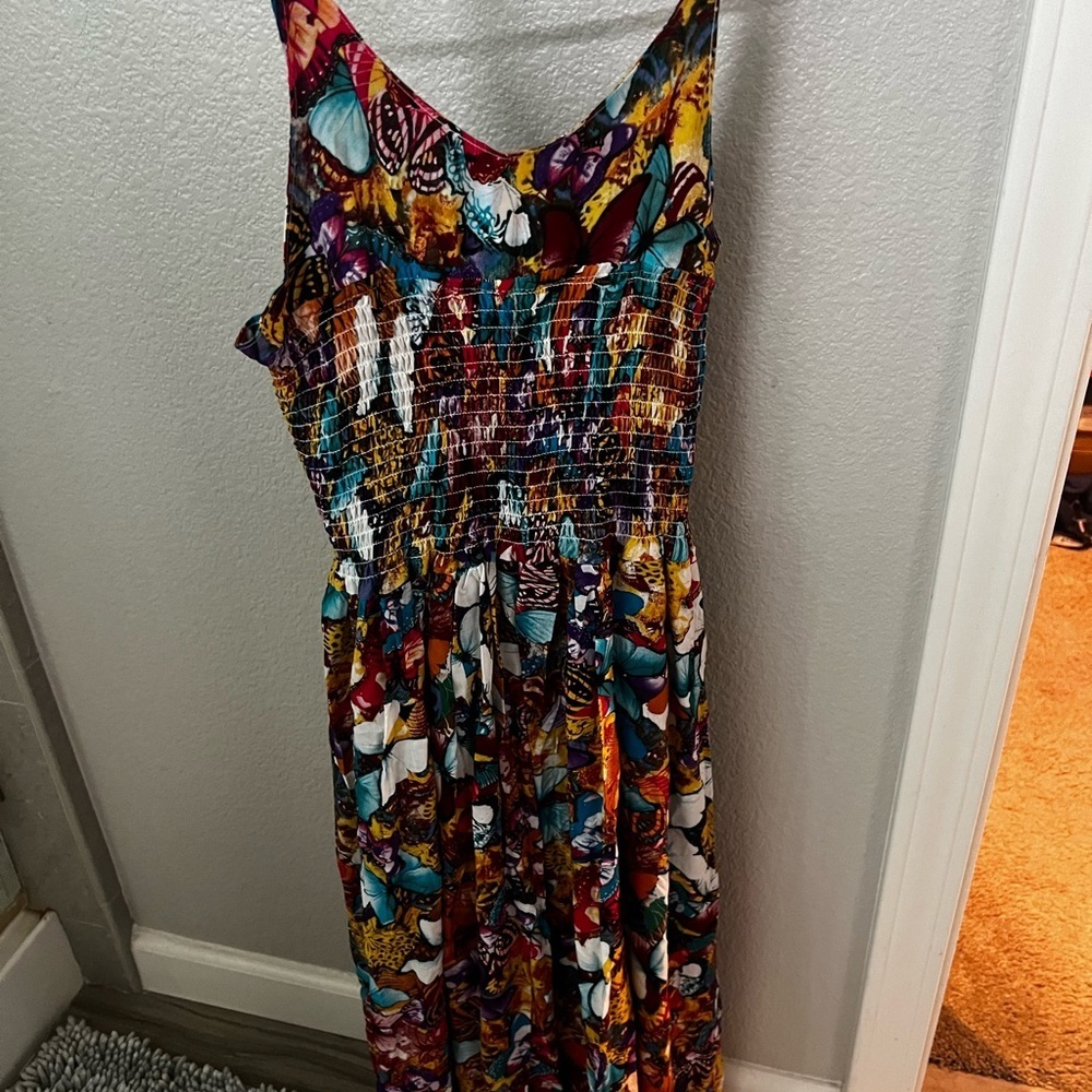 Colorful Butterfly Print Jumpsuit - Picture 3 of 3